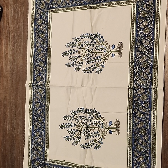 NWOT Hand block printed bed sheet with pillow case - Picture 4 of 4